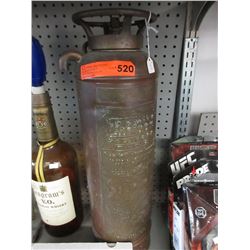 Vintage copper & brass fire extinguisher