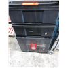 Image 1 : Used plastic storage drawers & contents.