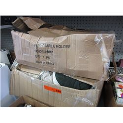 Case of new hats & case of used household goods