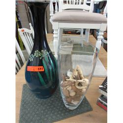 2 Large scale glass vases