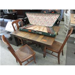 Vintage oak table & chairs