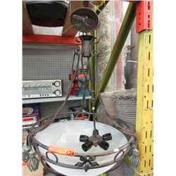 Single shade chandelier - used