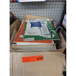 Box of vintage sheet music.