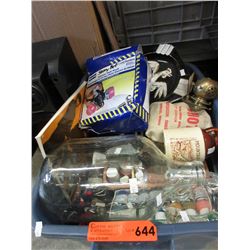 Tote of air brush & acrylic paints