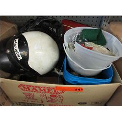 Box of assorted used household items