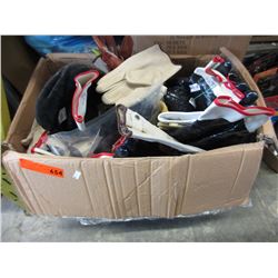 Large box of new work gloves & pant liners