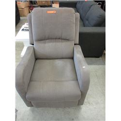 New - Upholstered power recliner - grey