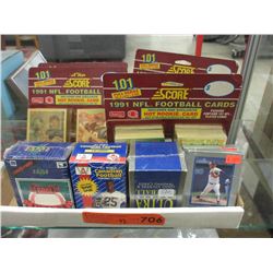 12 Packages of football trading cards