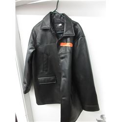 New black faux leather jacket  - men's medium