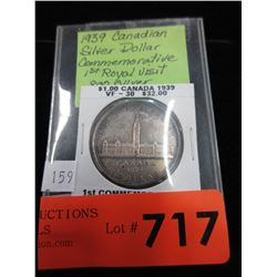 1939 Canadian Silver Dollar Coin