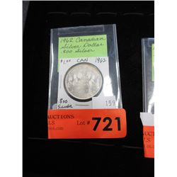 1962 Canadian Silver Dollar Coin