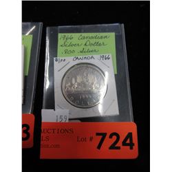 1966 Canadian Silver Dollar Coin