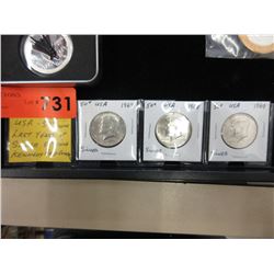 3 USA Kennedy half dollars