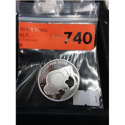 1 Troy oz . - .999 Fine Silver Round