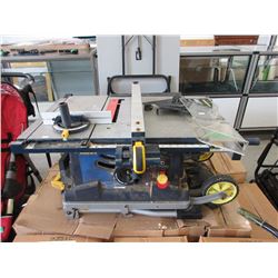 Portable Mastercraft table saw with folding base