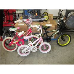 3 Used children's bikes
