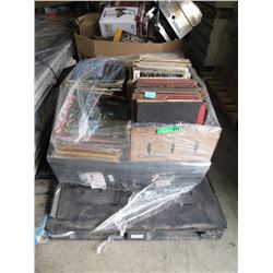 Skid of vintage LP records