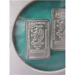 2 x .999 Fine Silver "Swiss Bullion Bank" bars