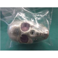 .999 Fine Silver "3D Skull Art" bar - 3 oz.
