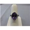 Image 1 : 3 CT Oval Checkerboard Cut Amethyst Ring