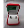 Image 2 : New - Diamond & Blue Sapphire Stud Earrings