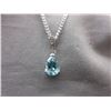 Image 1 : Pear Cut - Blue Topaz & Diamond Necklace & Chain