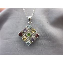 Multi-gemstone & Diamond Necklace