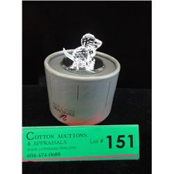 Swarovski silver crystal sitting Beagle puppy