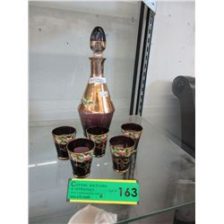 Venetian glass decanter set