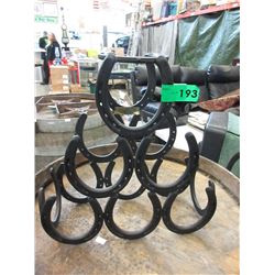 Cast metal wine rack