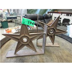 Pair of cast metal bookends