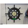 Image 1 : Wood "Ships Wheel" wall clock