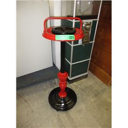 Folk art floor stand ashtray
