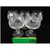 Image 1 : 5 Crystal brandy snifters