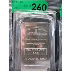 10 Troy Oz. NTR Metals .999 Silver Investors Bar