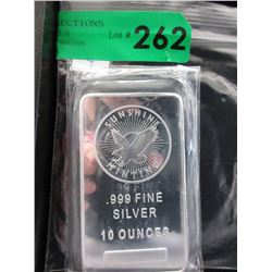 10 Troy Oz. Sunshine Minting .999 Silver Bar