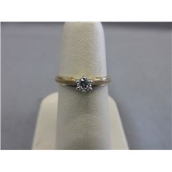 14KT Yellow Gold 6-Claw Diamond Engagement Ring