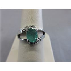 1.37 CT Emerald & Diamond Dinner Ring