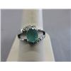 Image 1 : 1.37 CT Emerald & Diamond Dinner Ring