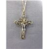 Image 1 : 14KT Yellow Gold Chain with 3/4 Inch Cross.