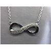 Image 1 : Diamond-set Infinity Design Necklace