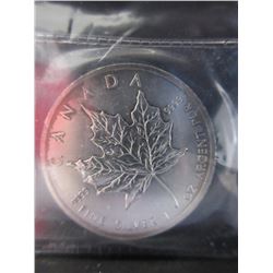 2011 Canadian 1 Troy Oz. Maple Leaf .9999 Silver Coin