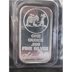 1 Troy Oz. Silver Towne .999 Silver Art Bar