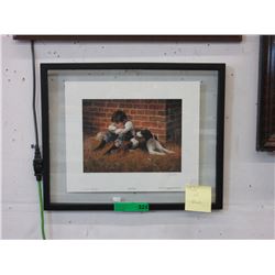 Vintage Jim Daly "Lets Play Ball" print