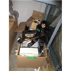 3 Boxes of used household goods & electronics