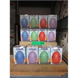 2 Cases of lidded egg glasses