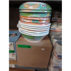7 Cases of lidded plastic bowls  - new