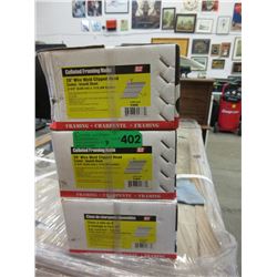 3 Cases of collated framing nails