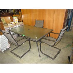 4 Piece patio table with chairs set - used
