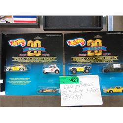 2 Hot Wheels 20th Anniversary 3-packs